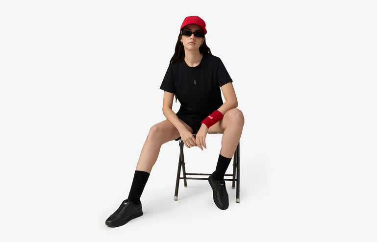Essentials Ribbed Tee - Black