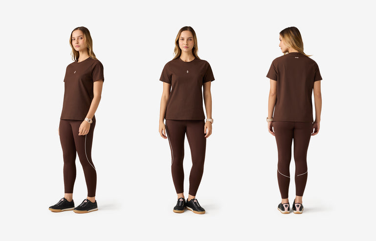 Essentials Ribbed Tee - Brown