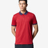 Jacquard Collar Polo - Red